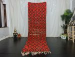SANTORI- Red Patchwok Tribal Vintage Berber Runner