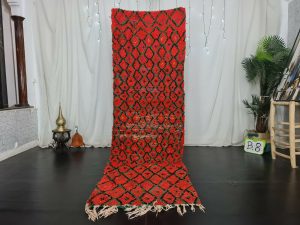 SANTORI- Red Patchwok Tribal Vintage Berber Runner