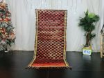 LALLA- Handmade Vintage Berber Checker Red Rug