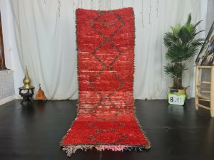 LUBAN- Red Tribal Moroccan Berber Boho Vintage Rug