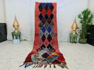 LINAN- Red Authentic Tribal Moroccan Vintage Runner