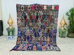 TISLI- Blue Geometric Tribal Moroccan Vintage Rug