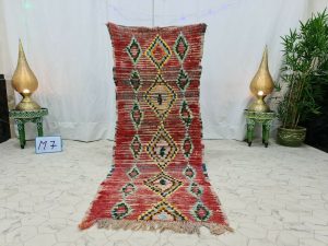 LANA- Red Moroccan Tribal Geometric Vintage Runner