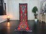 NUSAD- Handmade Vintage Berber Geometric Runner Rug