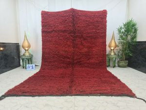 JUDITH- Large Solid Red Tribal Moroccan Rug
