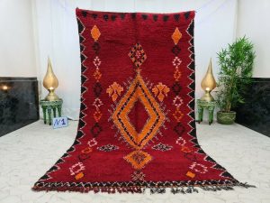 FARAH - Moroccan Red Geometric Vintage Berber Rug