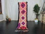 MAKTUB- Pink Geometric Vintage Berber Moroccan Runner