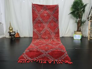 ITAB - Tribal Red Geometric Vintage Berber Moroccan Runner