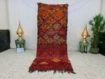 ALBER- Orange Berber Patchwork Tribal Vintage Rug
