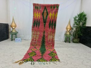 RICK- Pink&Green Tribal Moroccan Vintage Rug