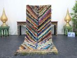 BETH-Authentic Checkered Wool Berber Rug