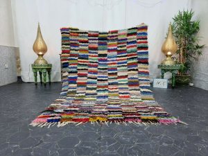 RACHEL- Colorful Berber Handmade Checkered Tribal Rug
