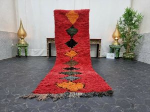 ANTHA- Moroccan Red Geometric Berber Handmade Rug