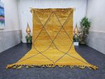 BEANY- Vibrant Yellow Kilim Zanafi Berber Moroccan Rug