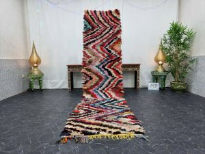 MINAR- ZigZag Multicolor Berber Handmade Runner Rug