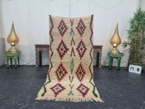 RUNA- Geometric Pink Berber Handmade Tribal Rug