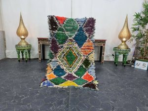 AICHA- Mini Colorful Berber Handmade Tribal Rug
