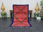 NAQSH- Red Small Berber Bohemian Tribal Runner