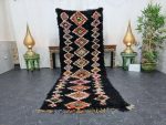 YANIS- Black Geometric Berber Tribal Wool Runner