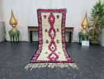 ORLA- Pink Geometric Bohemian Wool Berber Runner