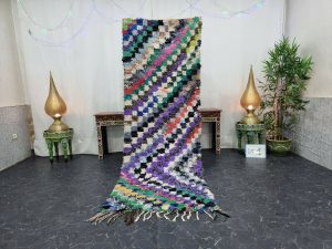 EDWENA- Colorful Checkered Authentic Berber Runner