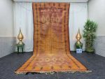 TACH- Vintage Berber Geometric Faded Orange Rug
