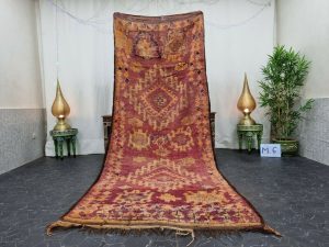 DEMIR- Vintage Geometric Berber Faded Purple Area Rug