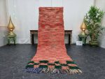 FINAT- Red Bohemian Berber Moroccan Runner Rug