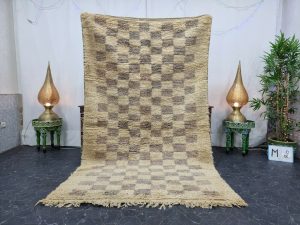 SUBAT- Boho Checkered Boujaad Berber Wool Rug