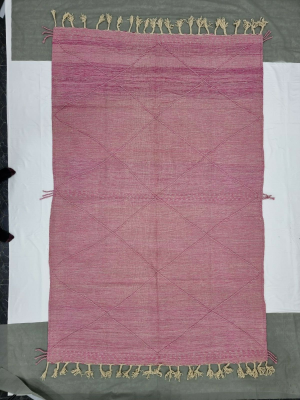 LAMANA- Geometric Pink Kilim Zanafi Berber Rug
