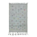 BINAL- Grey Blue Berber Symboles Sabra Rug