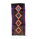 MOOSE- Red & Purple Geometric Moroccan Tribal Rug