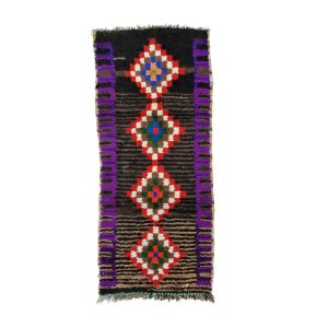 MOOSE- Red & Purple Geometric Moroccan Tribal Rug