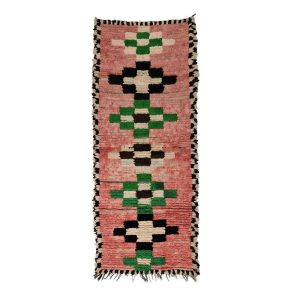 NURAN- Geometric Red Moroccan 2'1''x5'1'' Rug