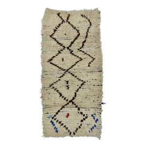 KIRAN- Brown Geometric Moroccan 2'7''x5'7'' Rug