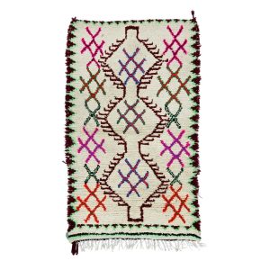 MAZIKA- Geometric Pink Moroccan 3'5''x5'8'' Carpet