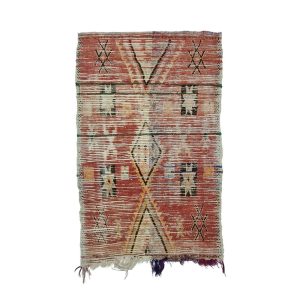 MANAL- Small Faded Red Handmade Tribal Wool Rug
