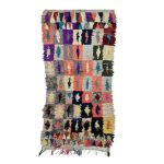 ZULIKHA- Checkered Bohemian Berber 3'1''x 6'5'' Carpet