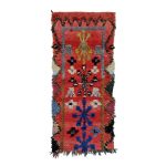 FAIZ- Red Moroccan Vintage Boho 2'7''x6'2''Rug