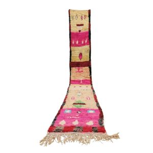 LYLEE - Pink Boujaad 2'4''x17'2''Geometric Wool Runner
