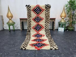 SHAMS- Bohemian Geometric White Berber Rug
