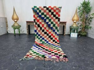 TOPRA- Checkered Handmade Tribal Colorful Rug