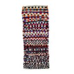 AADIN- Multicolor Vintage Checkered 2'8''x 7'  Rug