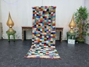 GUNISH- Colorful Checkered Berber Wool Runner