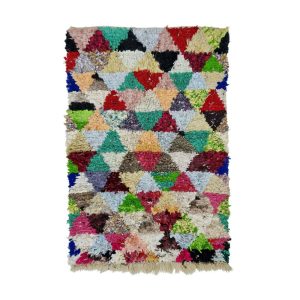 CHAARA- Geometric Vintage Wool Colorful 4' x 6' Rug