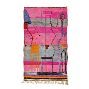 ANYLOW- Abstract Pink Boujaad 6'5''x 10'4'' Wool Rug