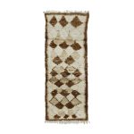 OYUN - Brown Geometric Vintage Berber Wool2'4''x6'2''Rug