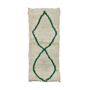 RMED- White Minimalist Vintage Wool 2'3''x5'7'' Rug