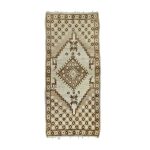 MACRON- Handmade Brown Vintagr Wool 3'1''x6'7''Rug