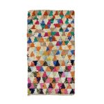 BAFIR - Multicolor Geometric Boucherouite 3'2''x6' Rug